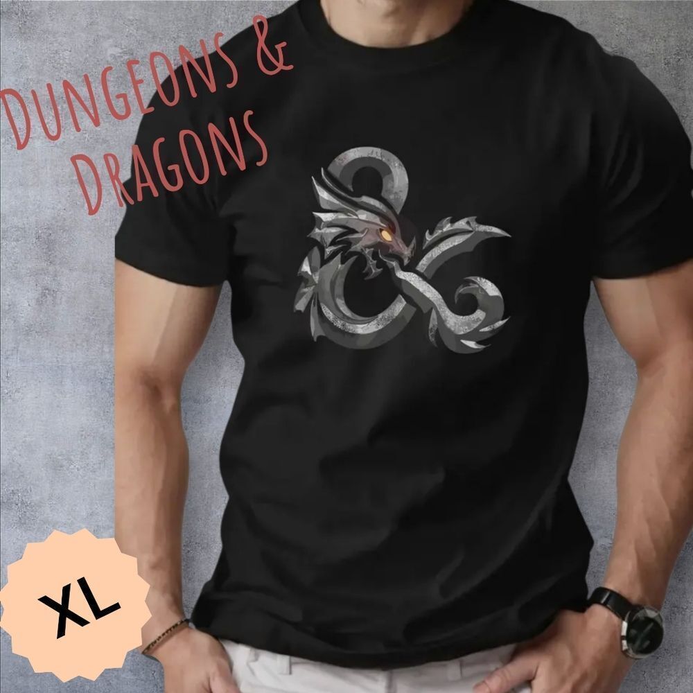 Dungeons & Dragons: NEW Honor Among Thieves Steel Ampersand Movie Merch tee XL